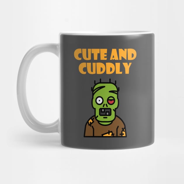 Cute and Cuddly Creepy Green Monster Dark Color by depravitee